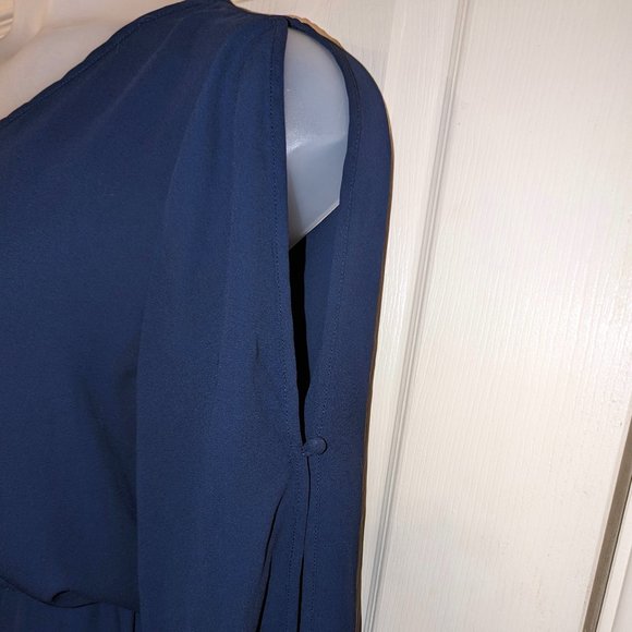 DISCOUNTED FINAL PRICE Octavia Drawstring Waist - Button Split Sleeve Dress - Picture 3 of 9